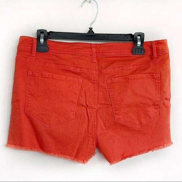 RW&CO orange distressed denim shorts - Picture 2 of 6